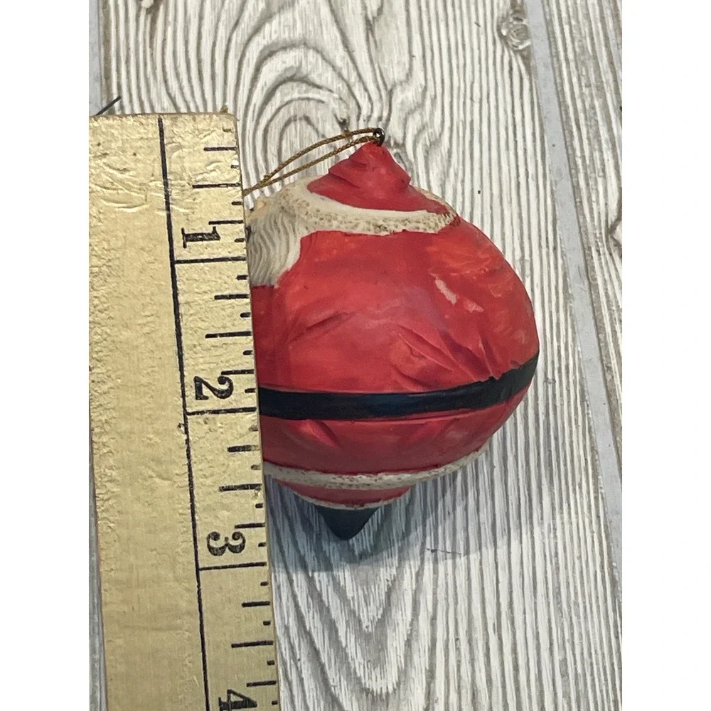 Santa Claus Christmas Ornament Red White Green Vintage Style Holiday Decor